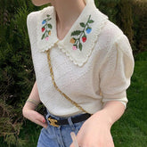 Cuello superior estilo cottagecore